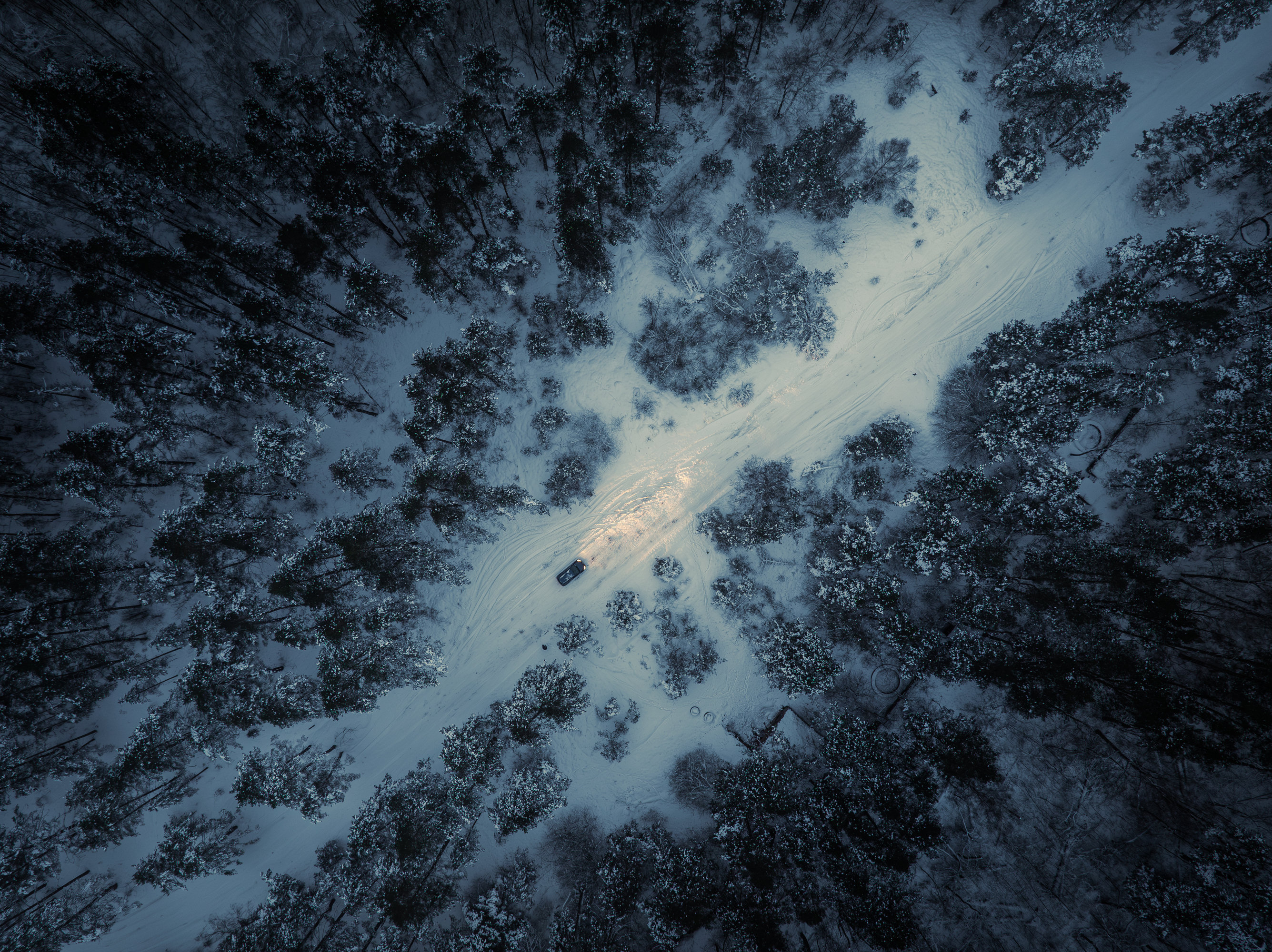 #alone, #forest, #car, #snow, Nikolay Gordon