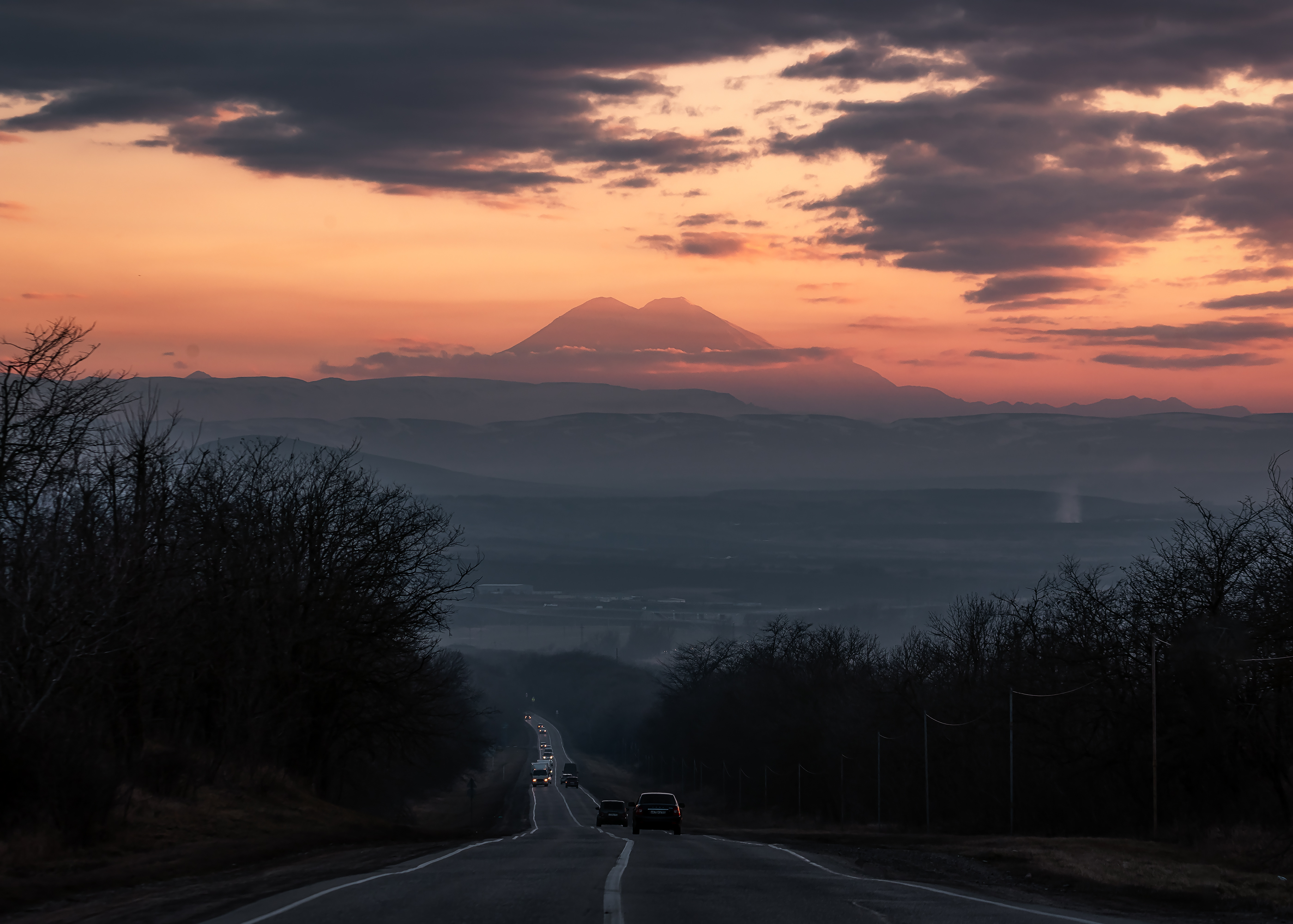 кавказ, горы, вечер, закат, эльбрус, Zakharov Armen