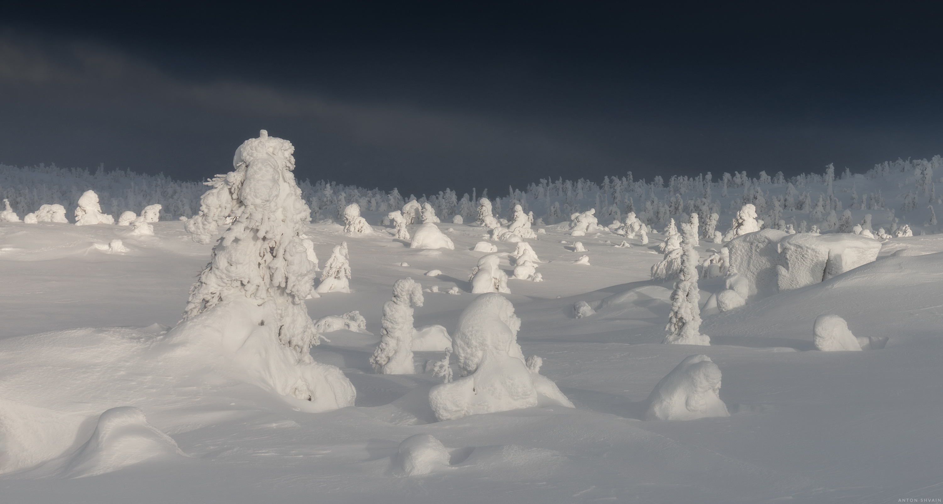 пейзаж, зима, Антон Шваин