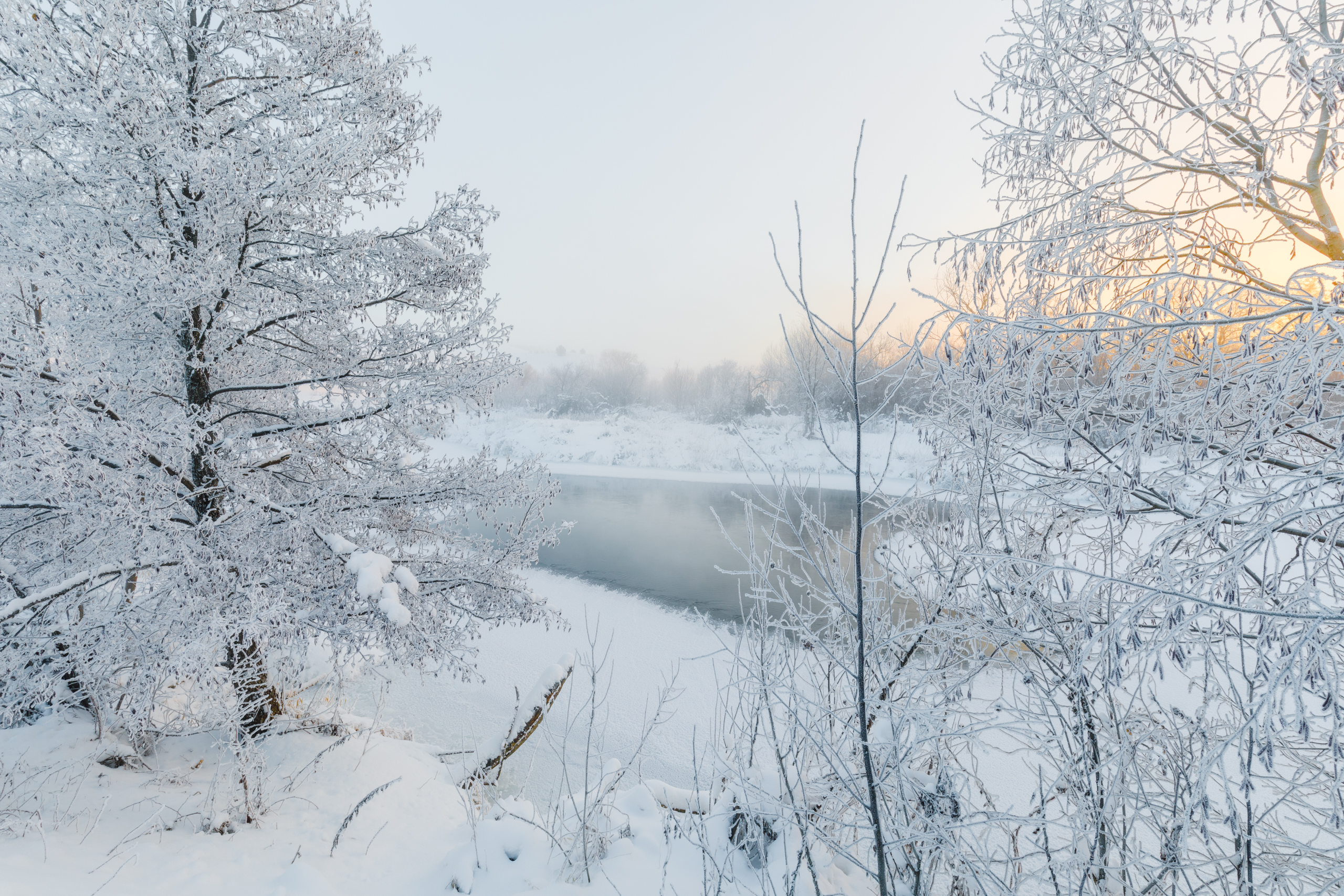 пейзаж зима утро рассвет снег зима мороз, Гильманов Артур