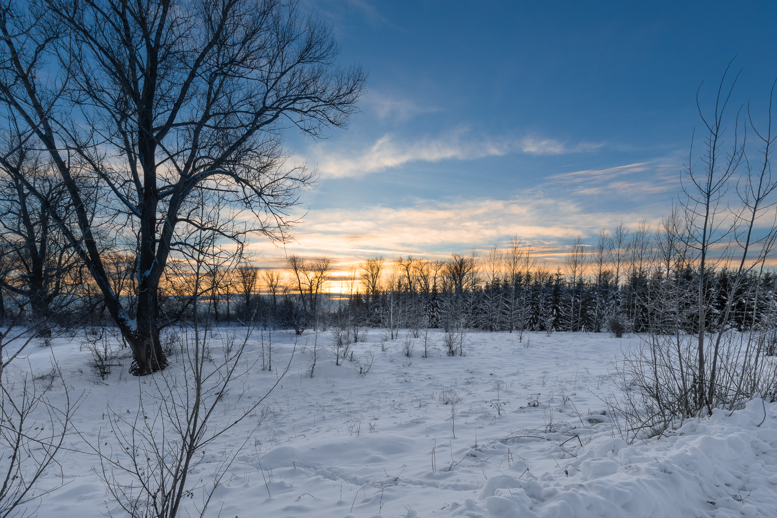 пейзаж закат зима снег, Гильманов Артур