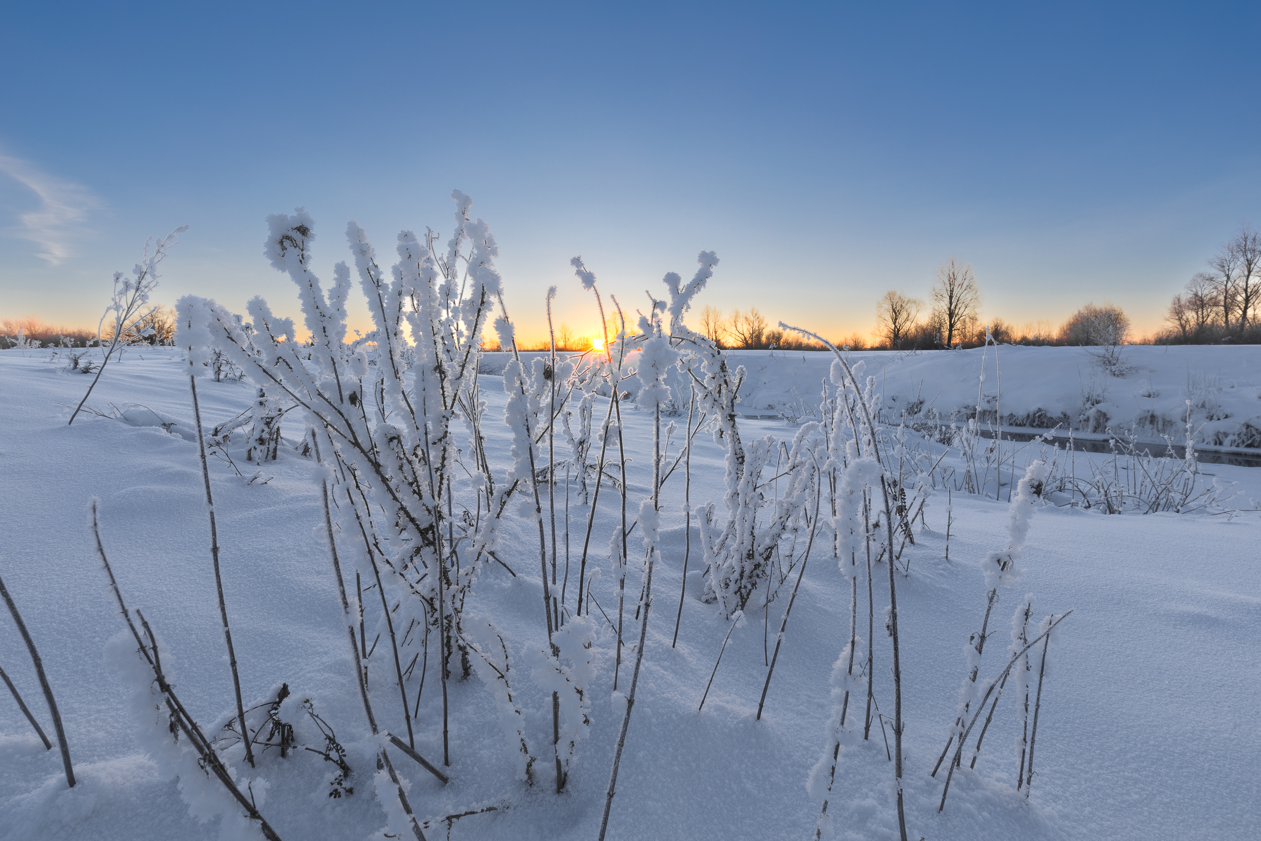 зима рассвет снег пейзаж, Гильманов Артур