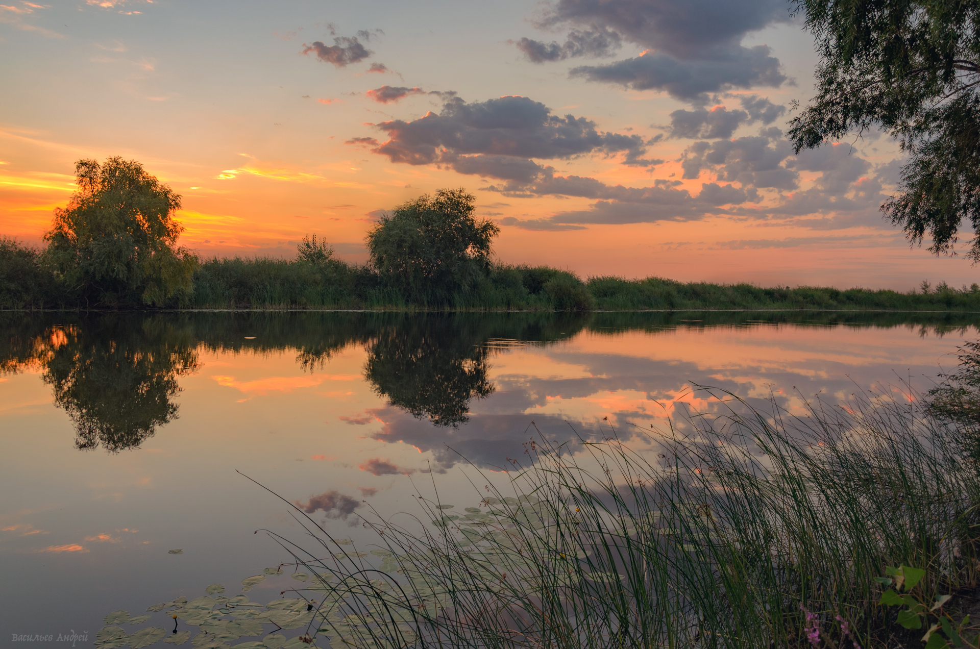 оренбургская область, лето, природа, озеро, рассвет, Vasilyev Andrey