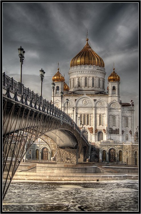 hdr храм христа спасителя хдр патриарший мост река москва Dmitr, Yuri Dmitrienko