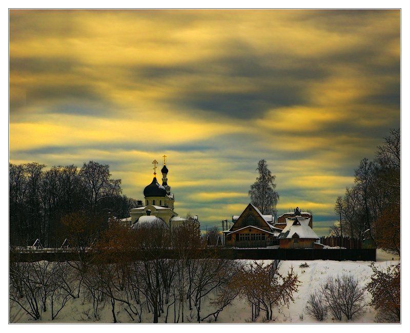масленица церковь небо, Геннадий Романов