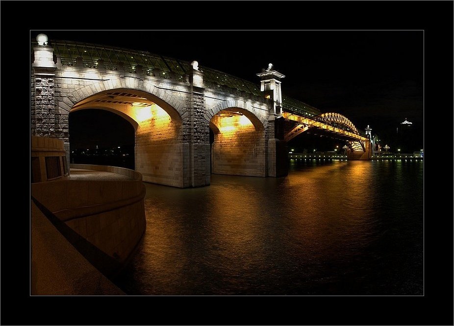 ночь, река , фонари, вода, мост, i_go, i_GO
