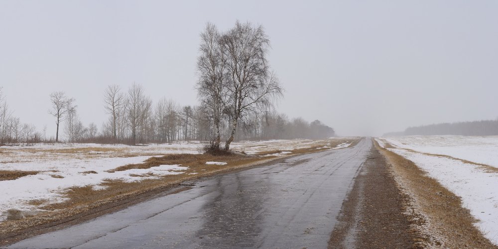 бурятия, байкал, посольск, весна, снег, дождь, береза, дорога, Олег Шубаров
