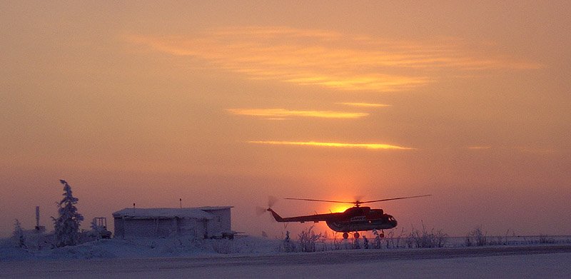 заполярье вертолёт зима, Солодухин Виктор