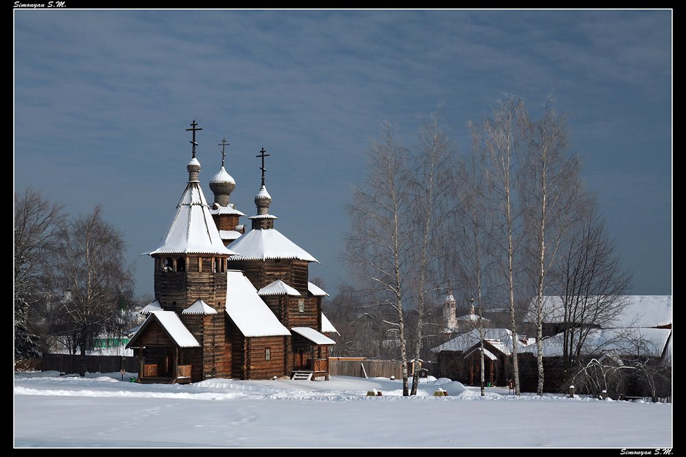 суздаль, зима, музей деревянного зодчества, Симонян Сергей