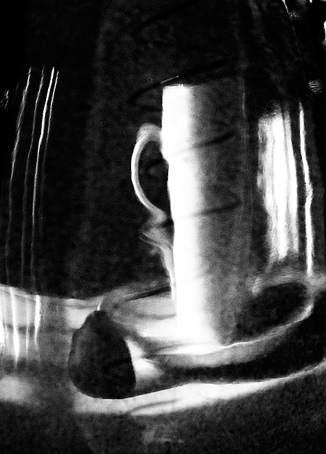 чашка, чайник, конфета, утро, отражение, Smirnova Irina (Smie)