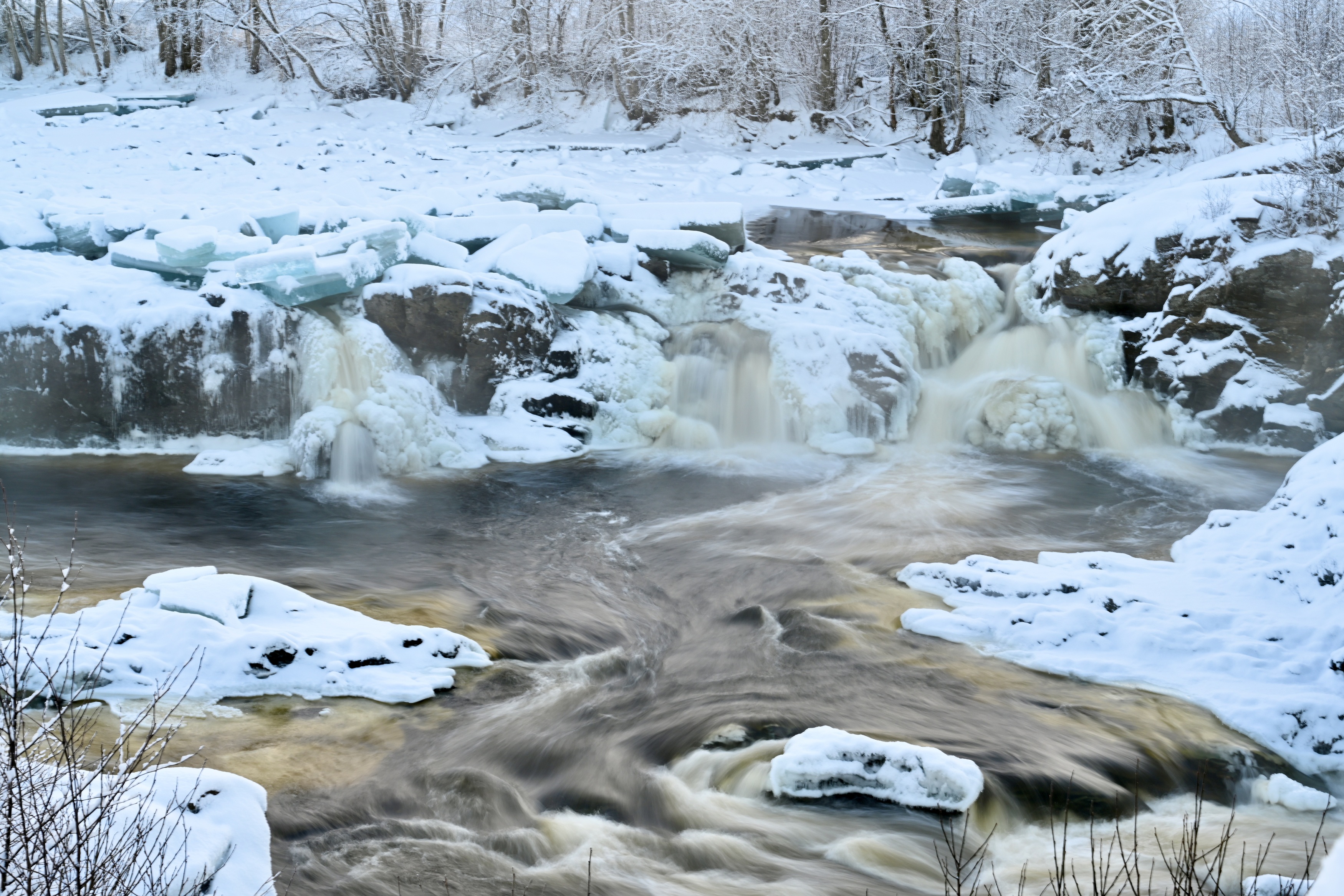 Landscapes, waterfall, nature, Norway, snow, ice, winter, сold, stone, river, flow, , Svetlana Povarova Ree