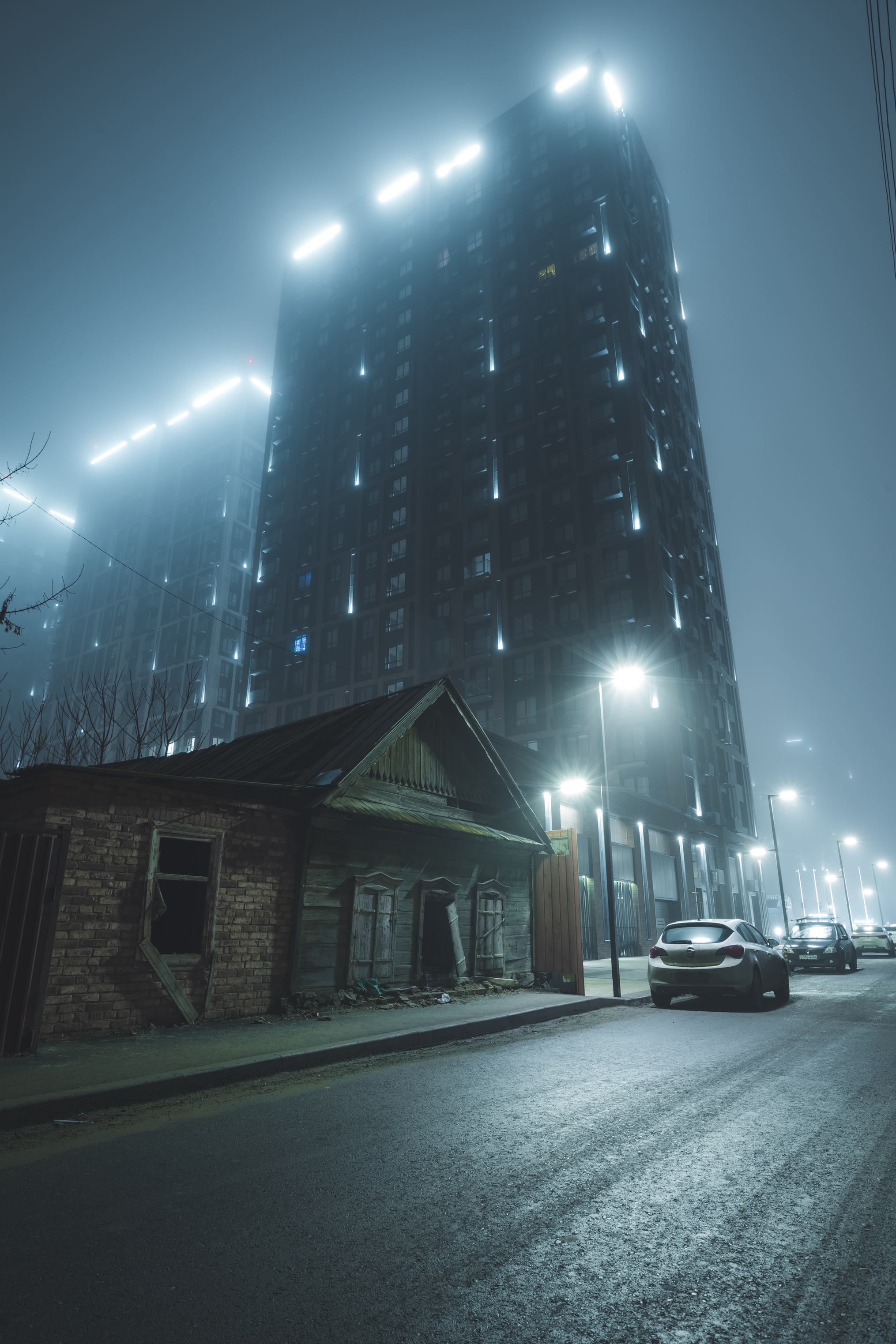 город, туман, архитектура, здания, Влад Рябинин