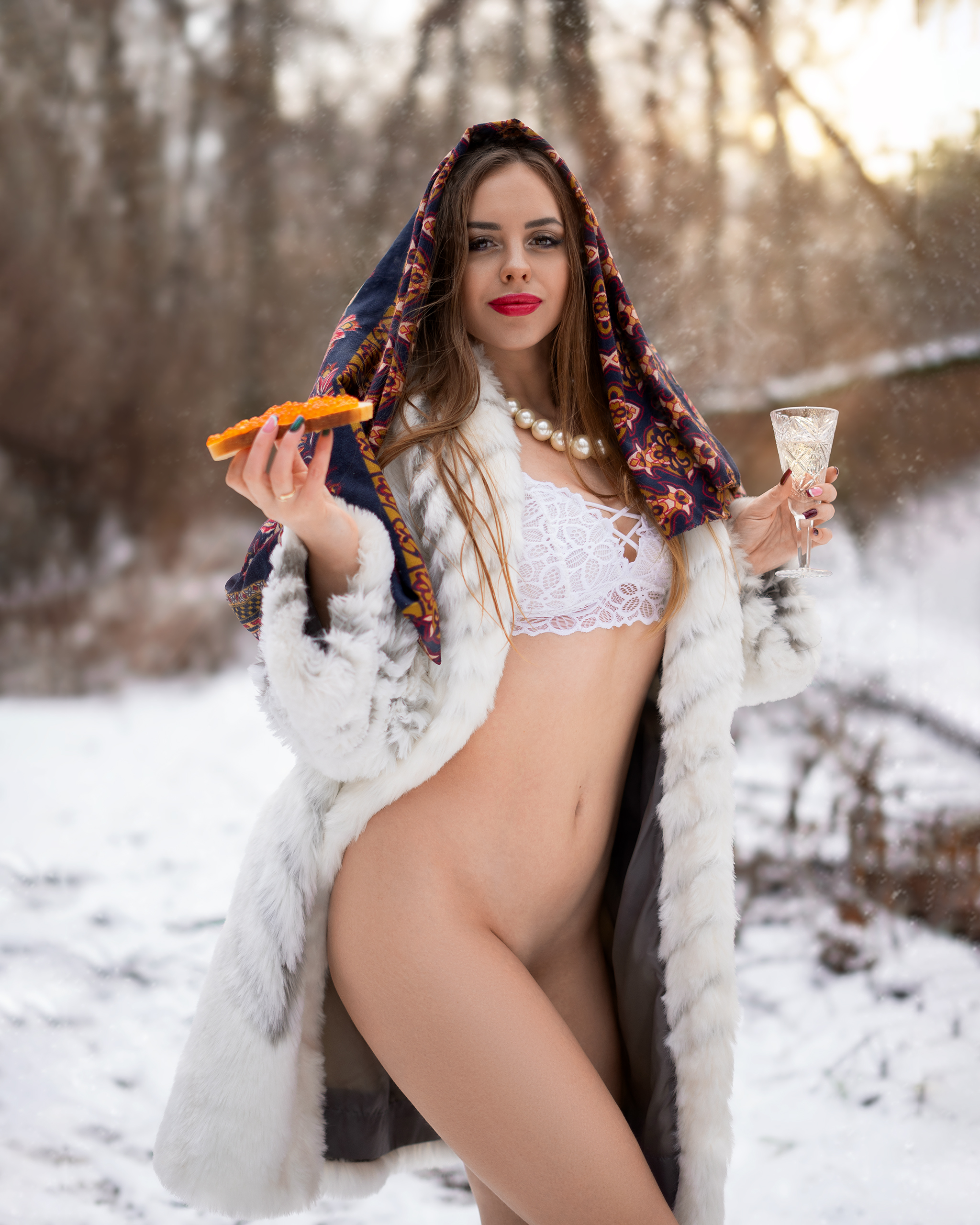 girl, nude, art, snow, photoshop, арт, фотосессия, Артемьев Алексей