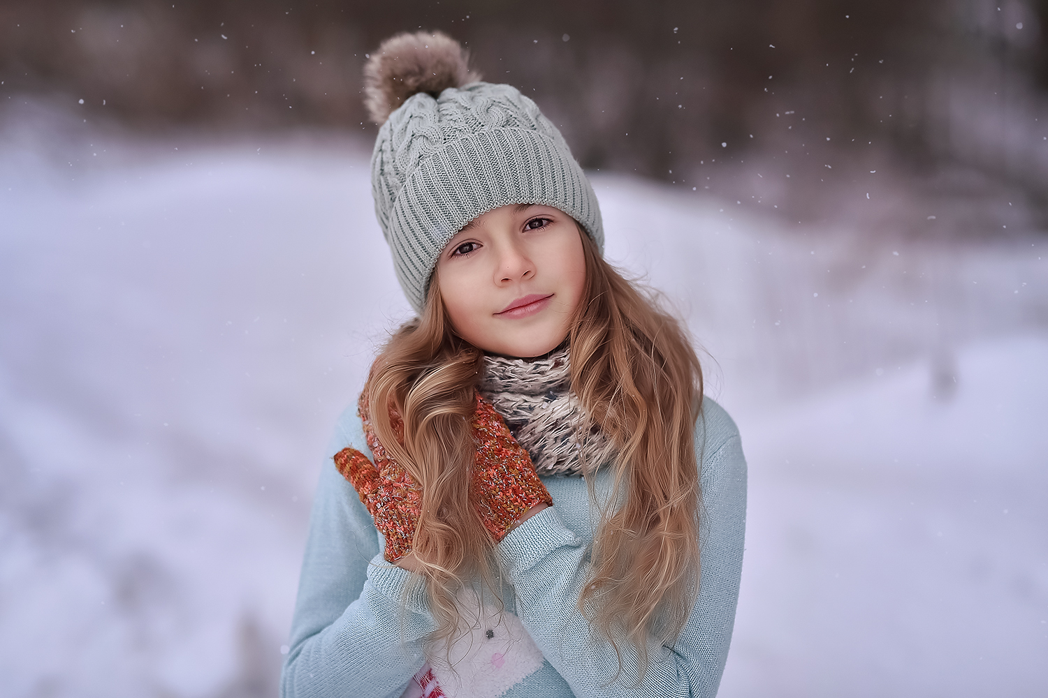 портрет девочка зима, Светлана Леонова