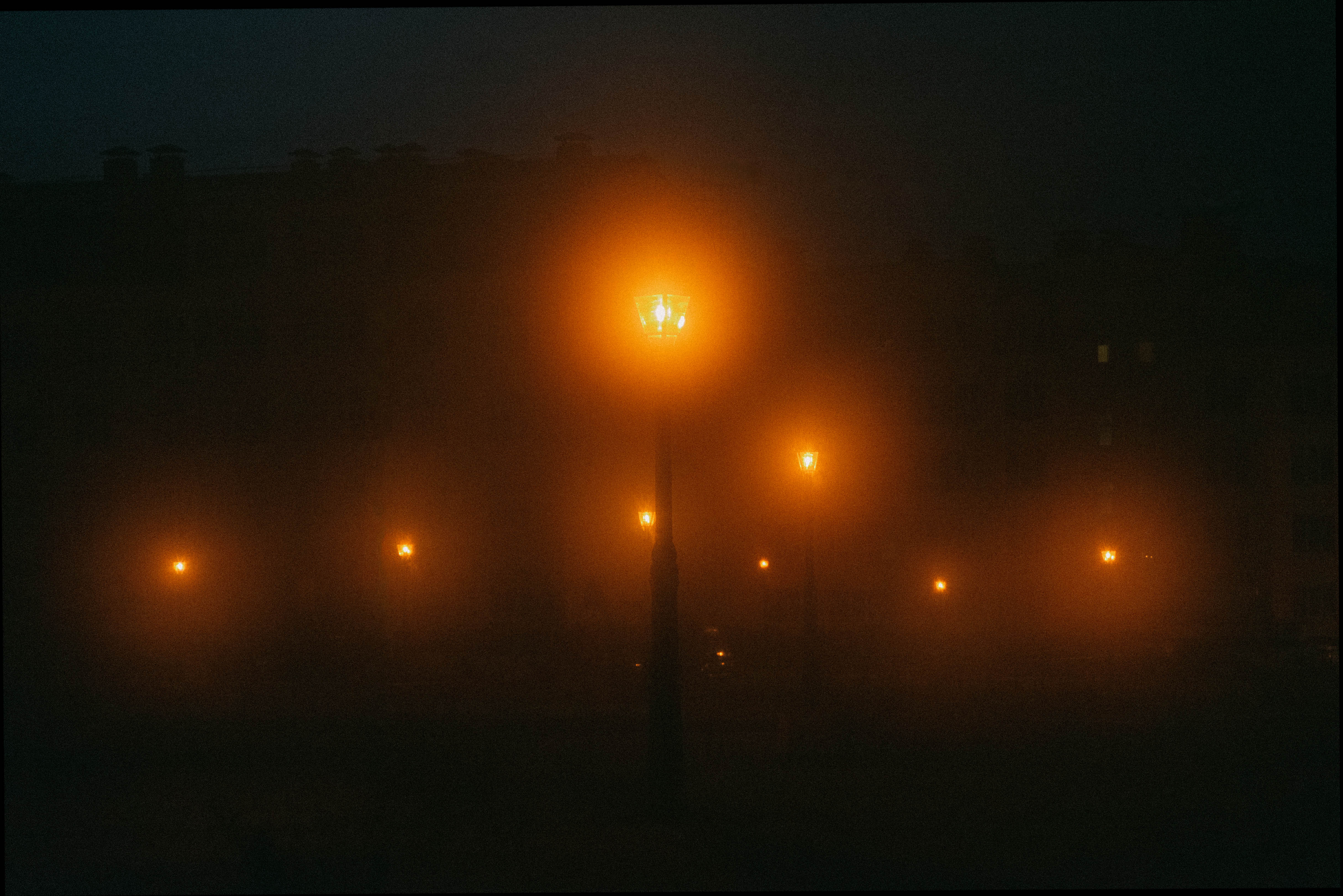 туман, фонари, осень, ночь, стрит фото, уличная фотография, пейзаж, двор, Жирнов Андрей