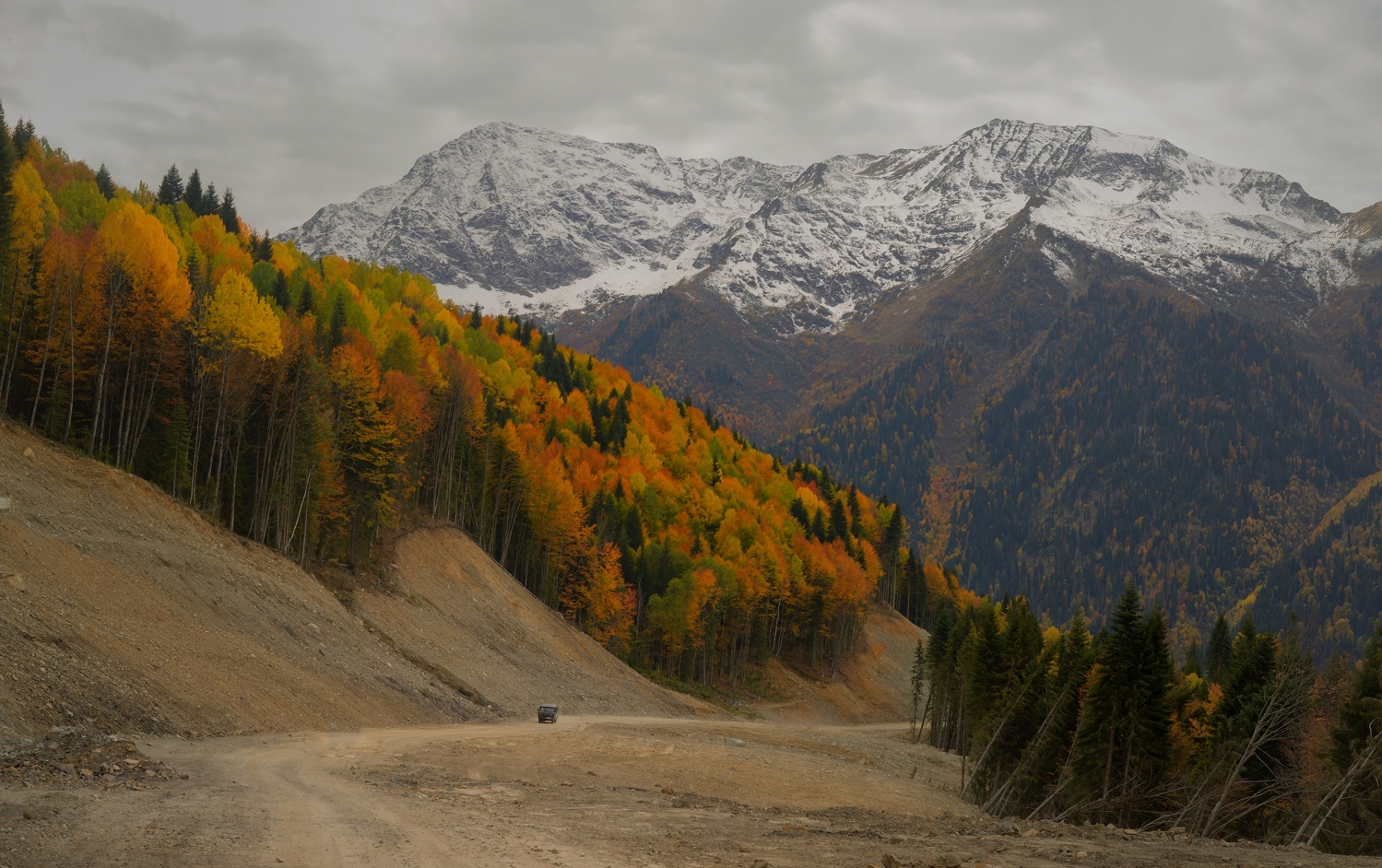 горы осень кавказ, Александр Жарников