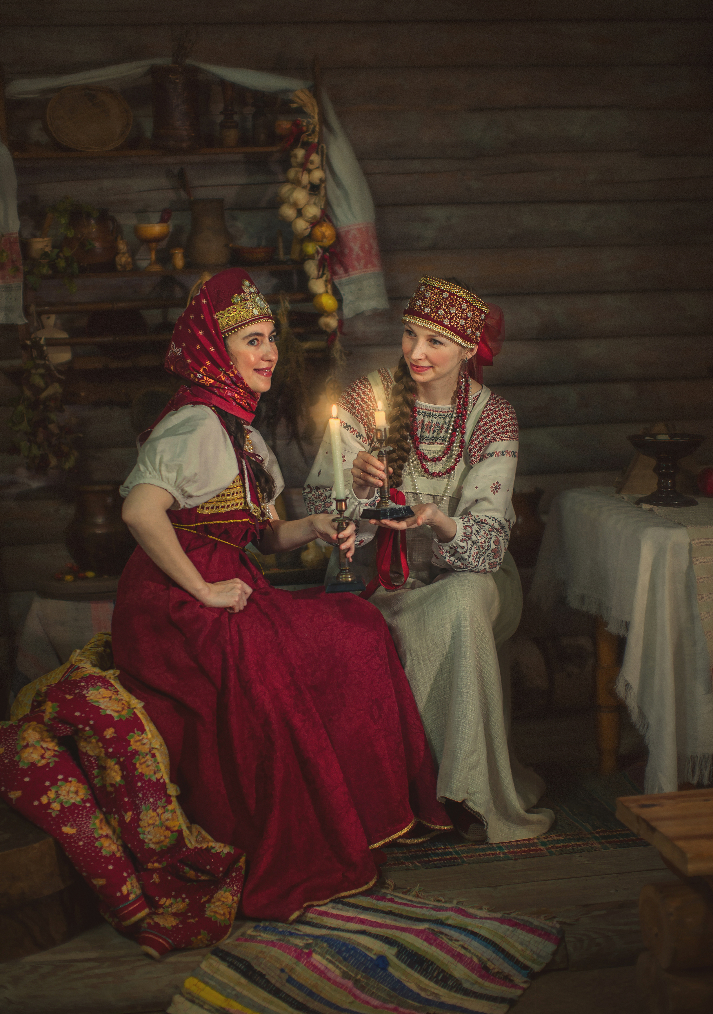 девушки гадания святки новый год старина изба волшебство фотография искусство свечи, Шепелева Татьяна