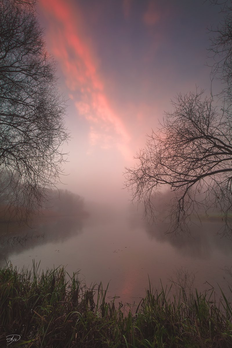 Calm, Colors, Fog, Lake, Sunrise, Руслан Болгов (Axe)