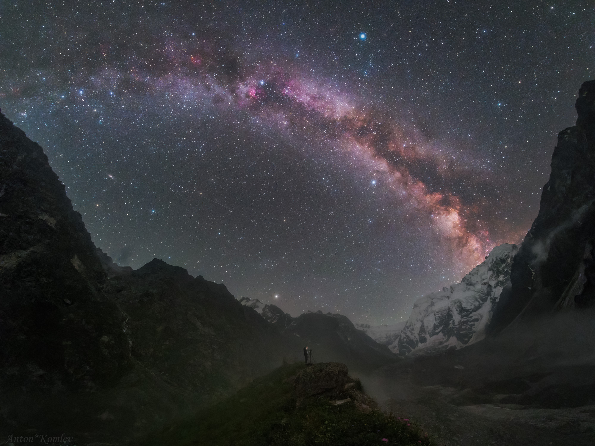 ночь, млечный путь, звезды, безенги, кавказ, астрофотограф, Антон Комлев