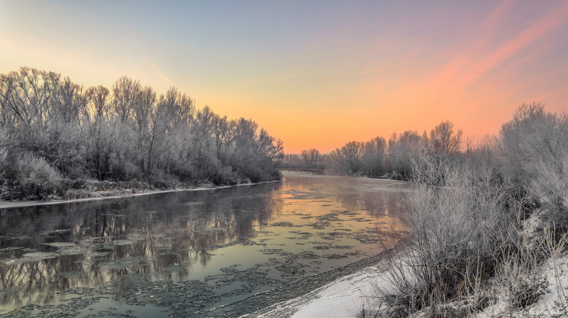 река урал, природа, оренбургская область, зима, Vasilyev Andrey