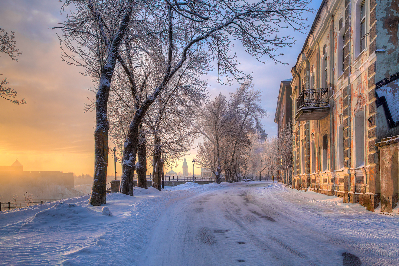 нарва январь утро зима, Сергей Четвертной