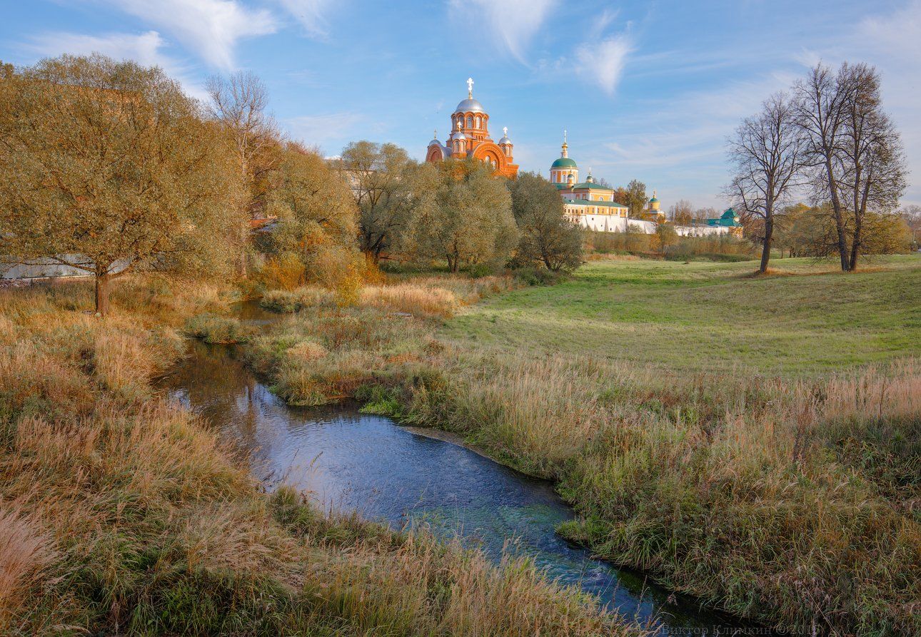 женский монастырь, осень, пажа, река, хотьково, Виктор Климкин
