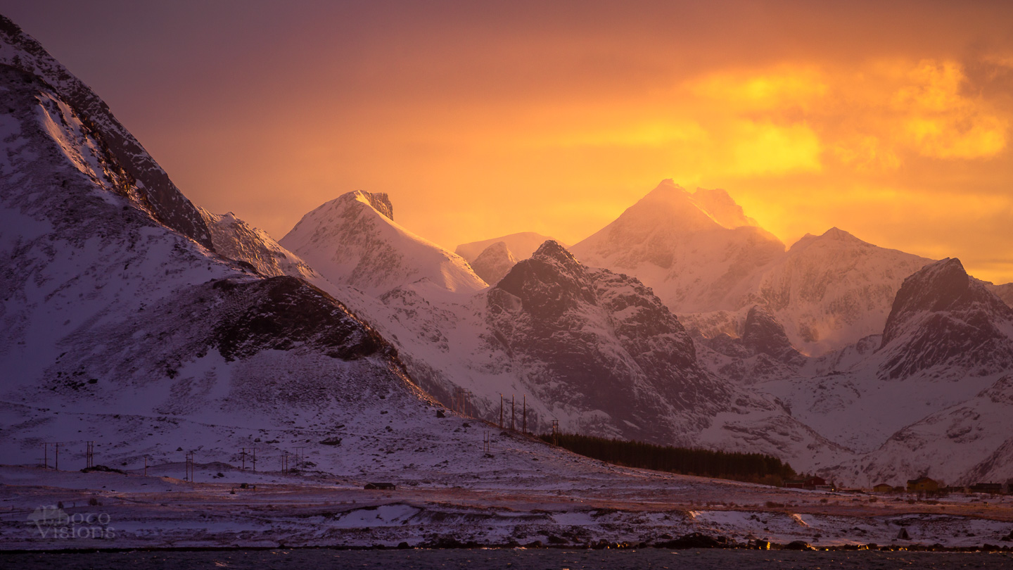 lofoten,mountains,sunset,norway,winter, Photo Visions