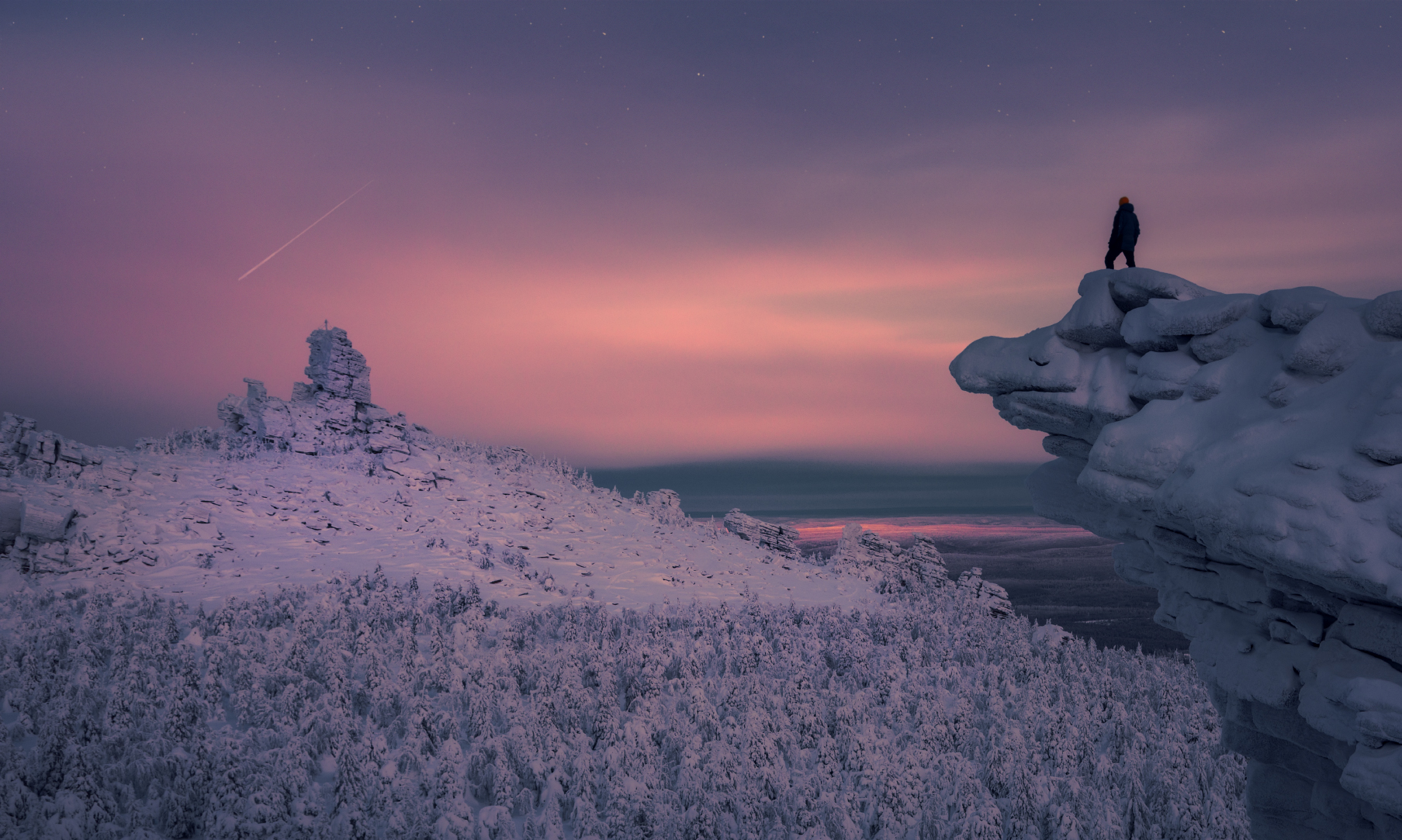 пермский край урал уральские горы колчимский камень красновишерск закат зима мороз, Шишкин Дмитрий