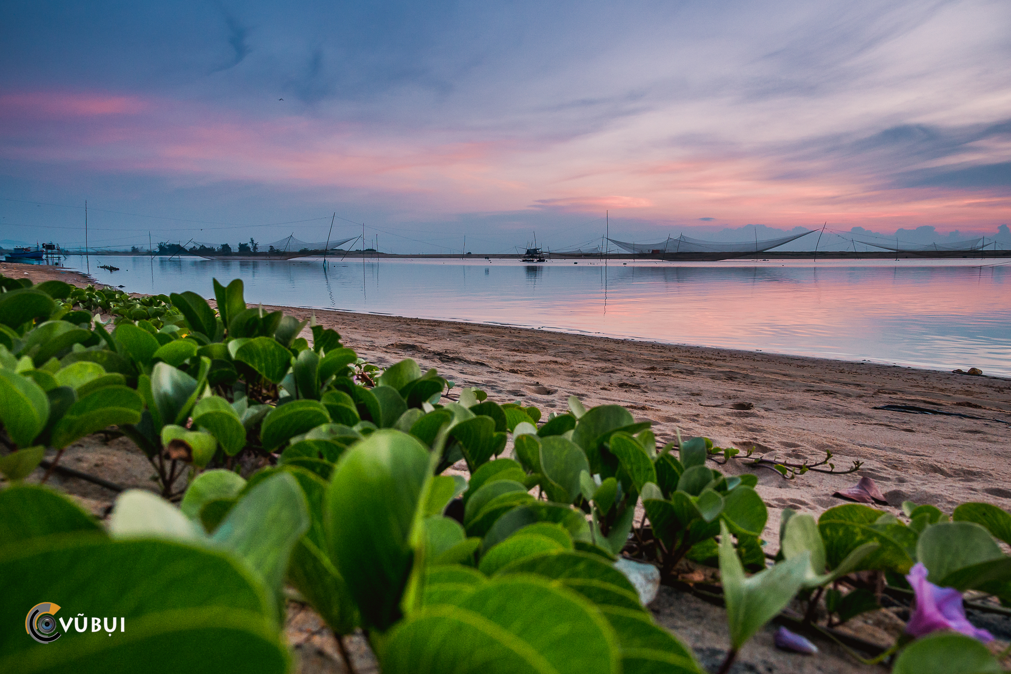 Vietnam, landscapes, Sea, morning, flowers, river, boats, sunrise, summer, Pham Anh Vu