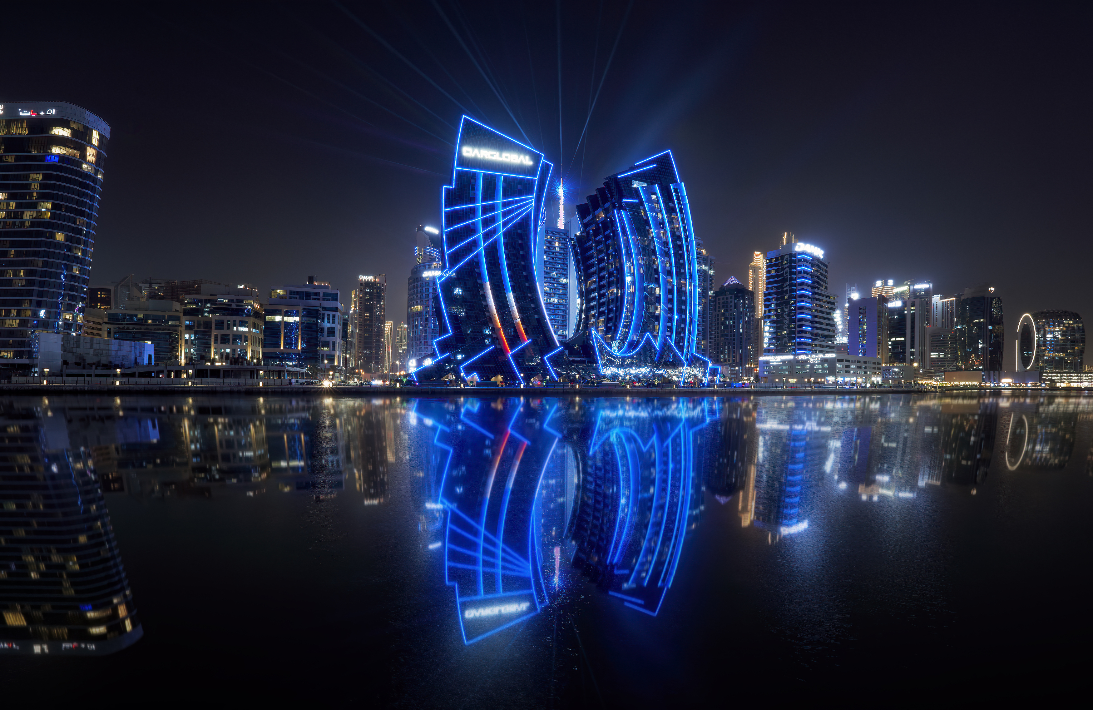 city, night, cityscape, architecture, Dubai, emirates, color, future, Ignacio Municio
