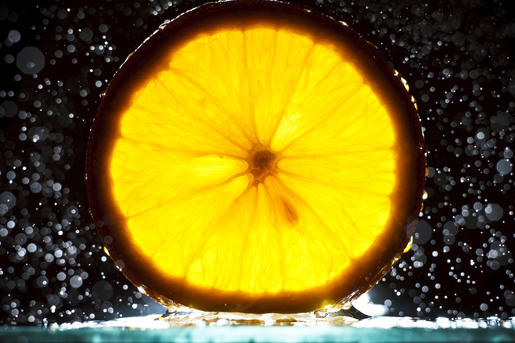 Апельсин, макро, предметка, вода, брызги, абстракт, Иван Губанов
