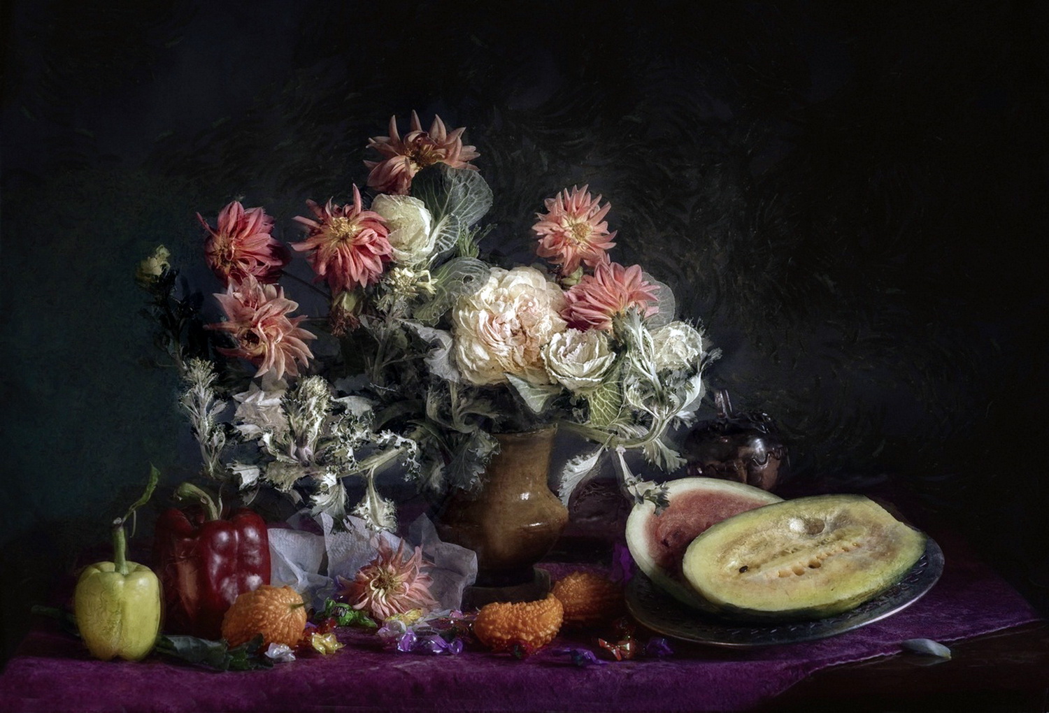 цветы, фрукты, овощи, Валентина Петровна