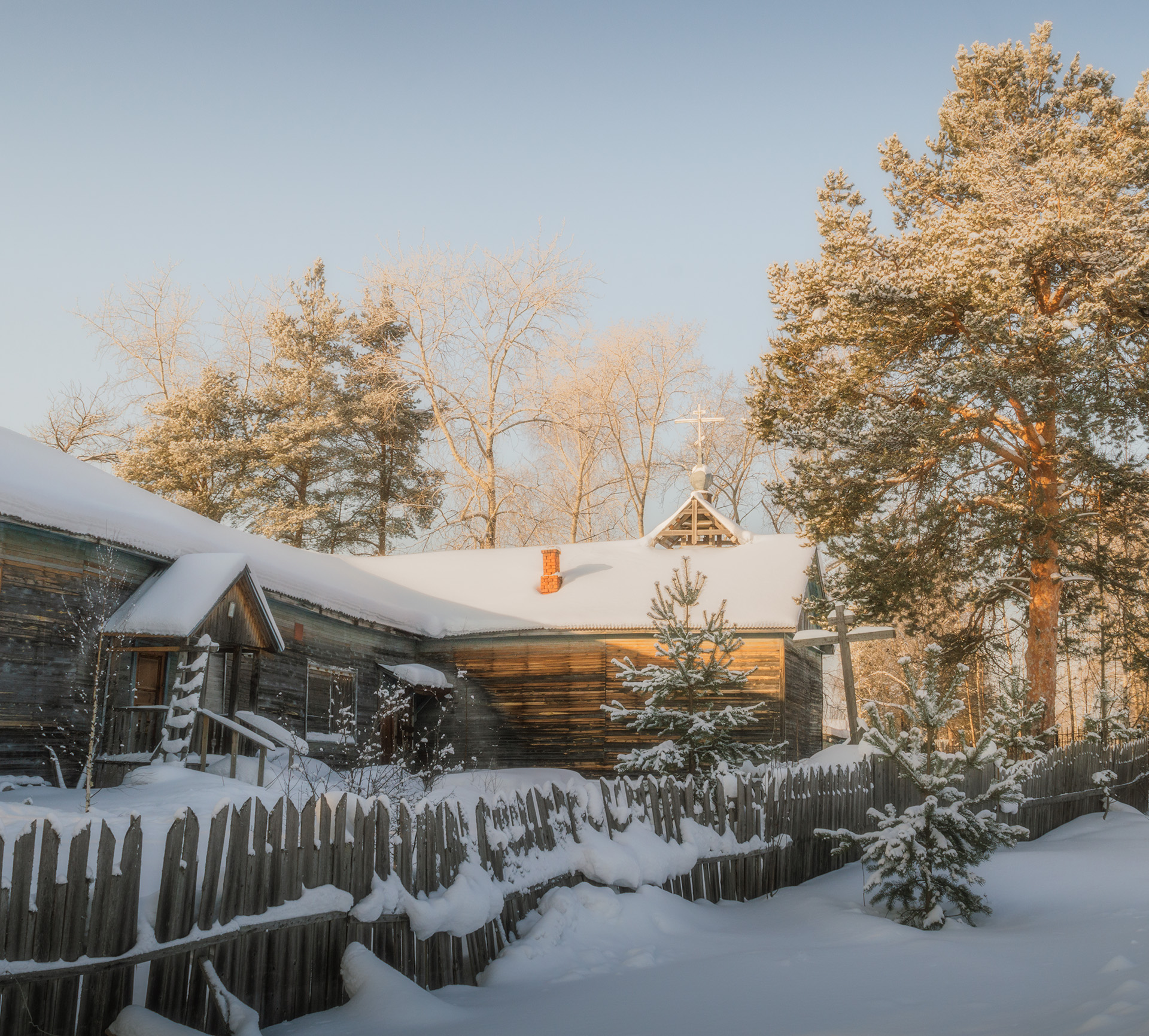 пейзаж, природа, зима, снег, республика коми, часовня, церковь, Mysov Ivan