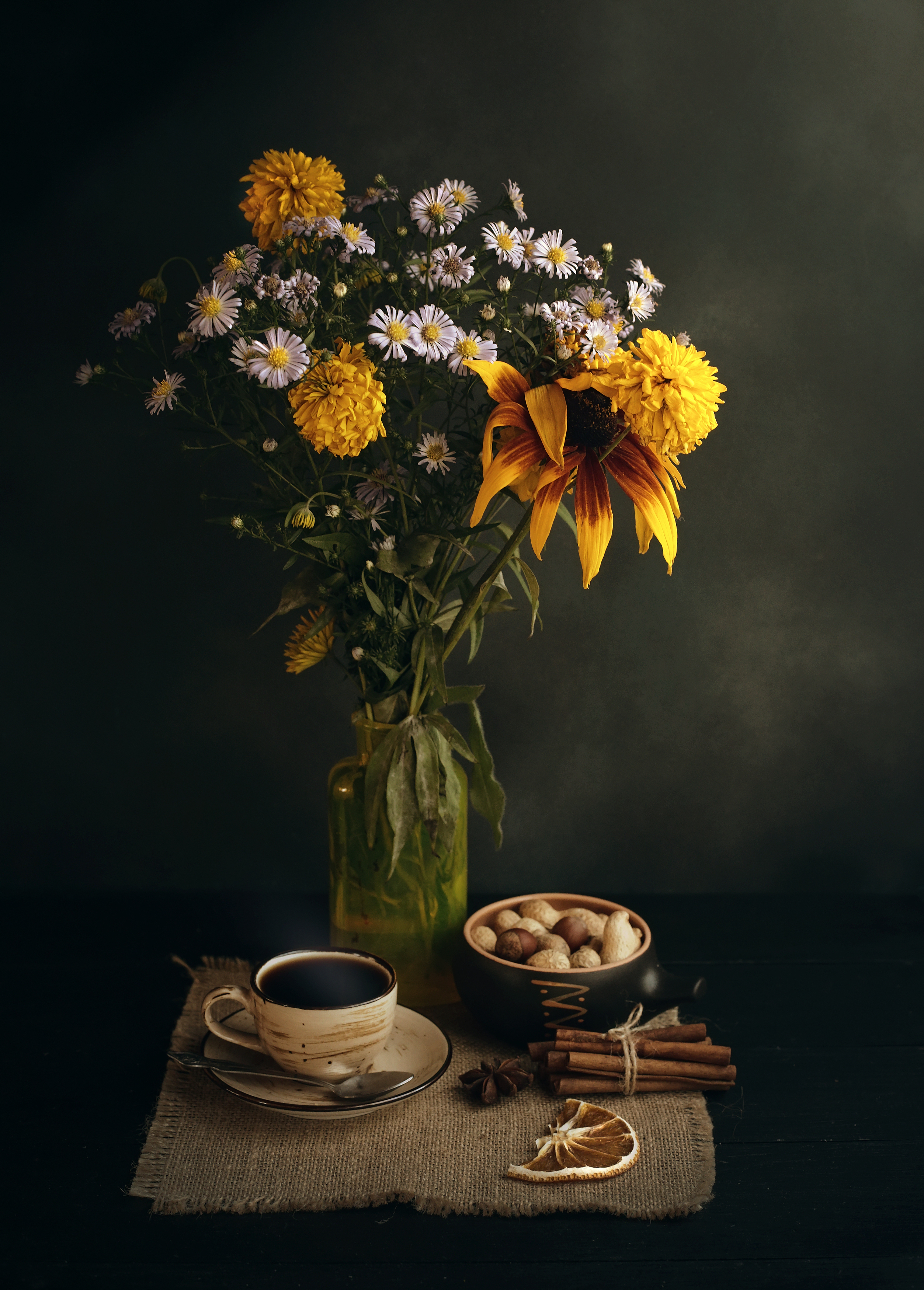 цветы, кофе, натюрморт, напиток, аромат, вкусно,flowers, coffee, still life, drink, aroma, delicious, bouquet , flowers, Стасов Виталий