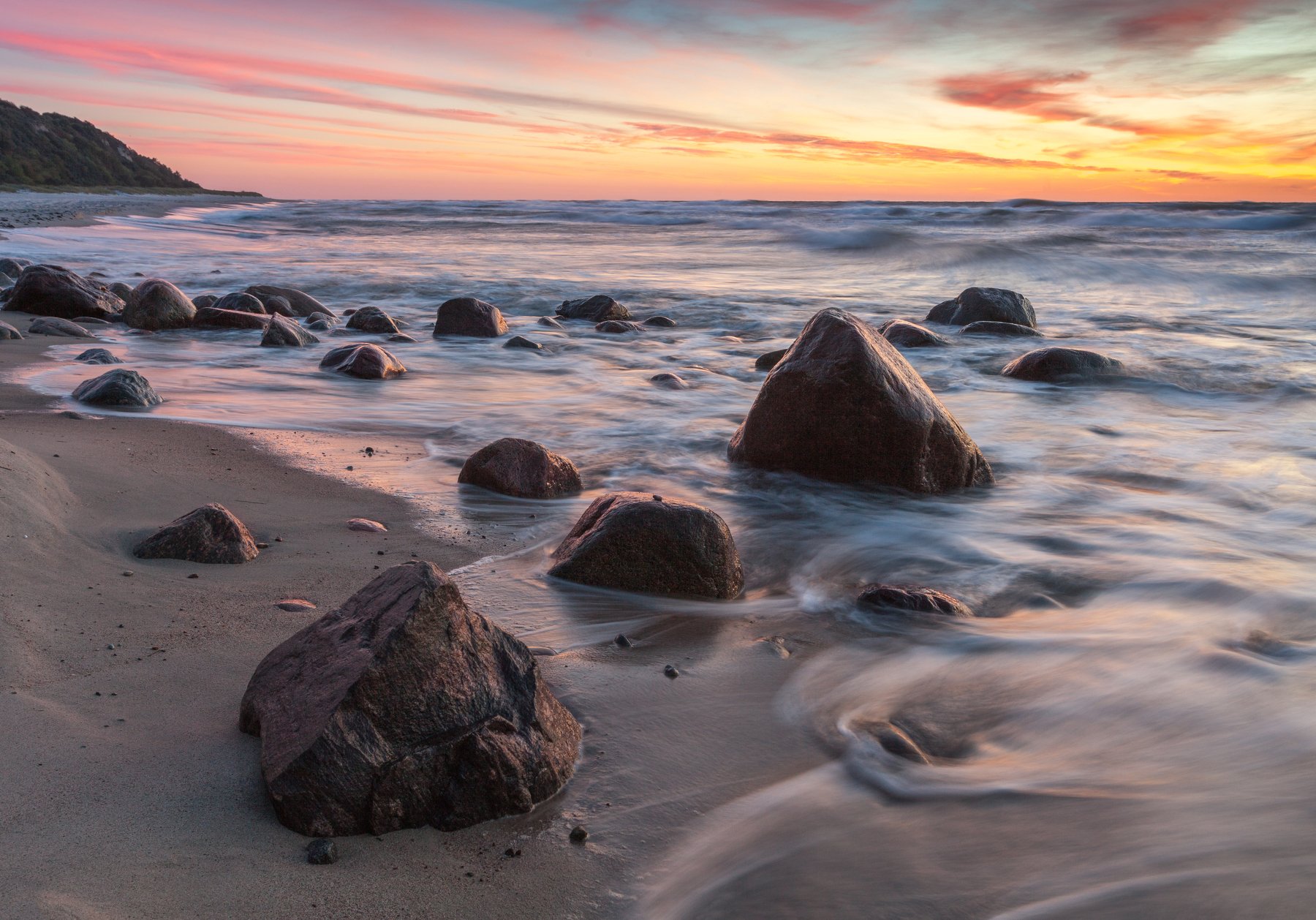 балтийское море море камни закат пляж, Кулинич Артём