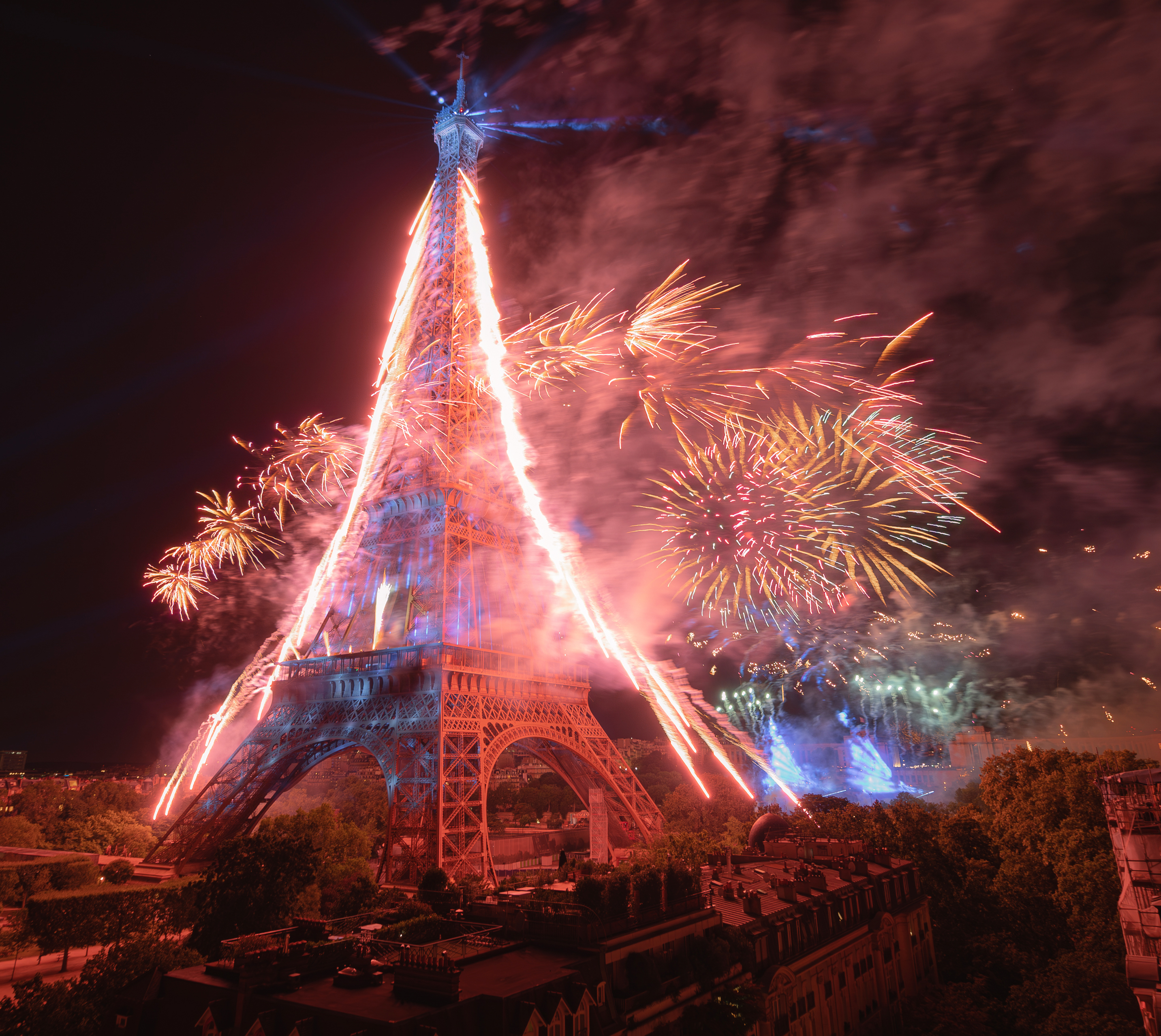 Paris, france, city, fireworks, effel, night, roof, rooftop, cityscape, urban, Голубев Алексей