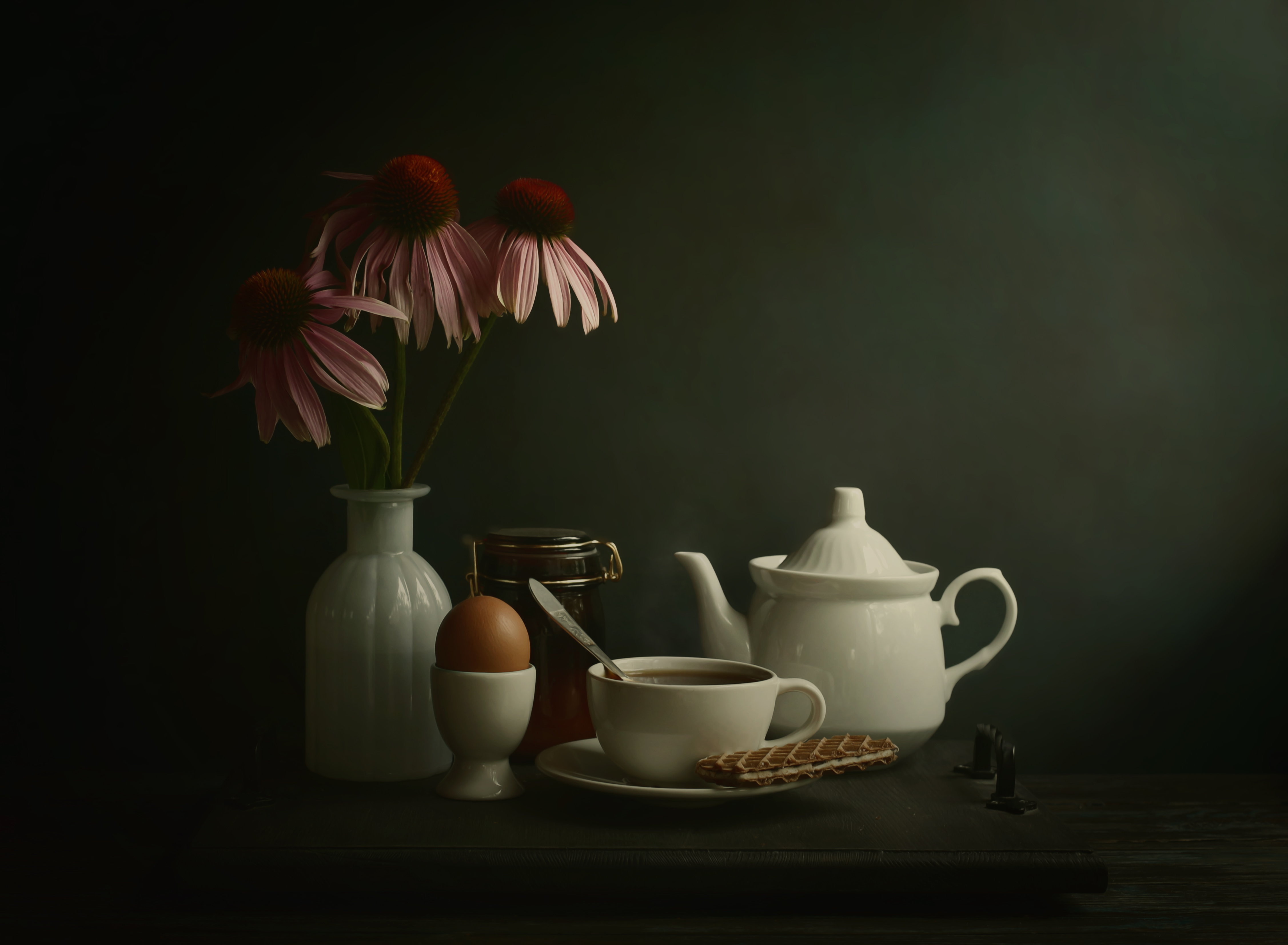 завтрак, цветок, чашка чая, минимум, минимализм, созерцание, чай, чай на травах, ваза, flower, cup of tea, minimalism, minimalism, contemplation, tea, herbal tea, vase,, Стасов Виталий