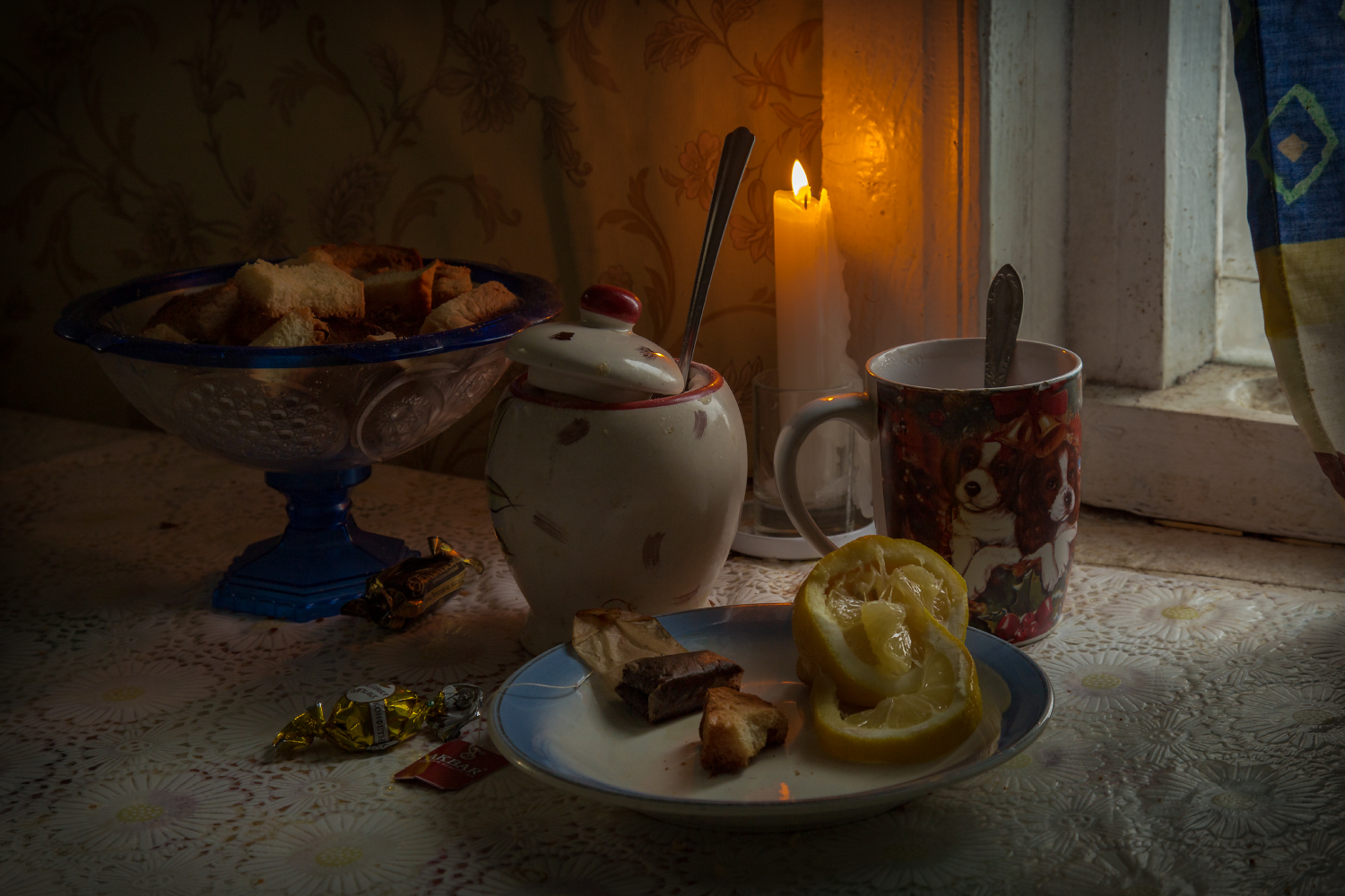 чай лимон вечер свечка состояние, Дмитрий Алексеев