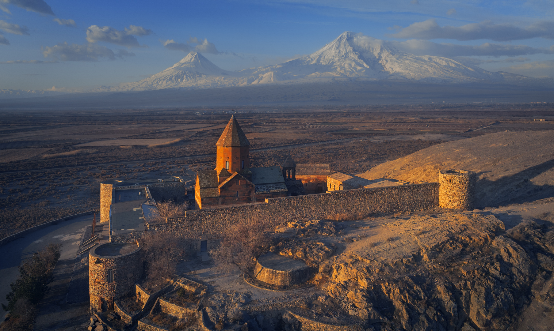Армения Хор-Вирап Лусерат горы утро рассвет Арарат Араратская долина, Шишкин Дмитрий