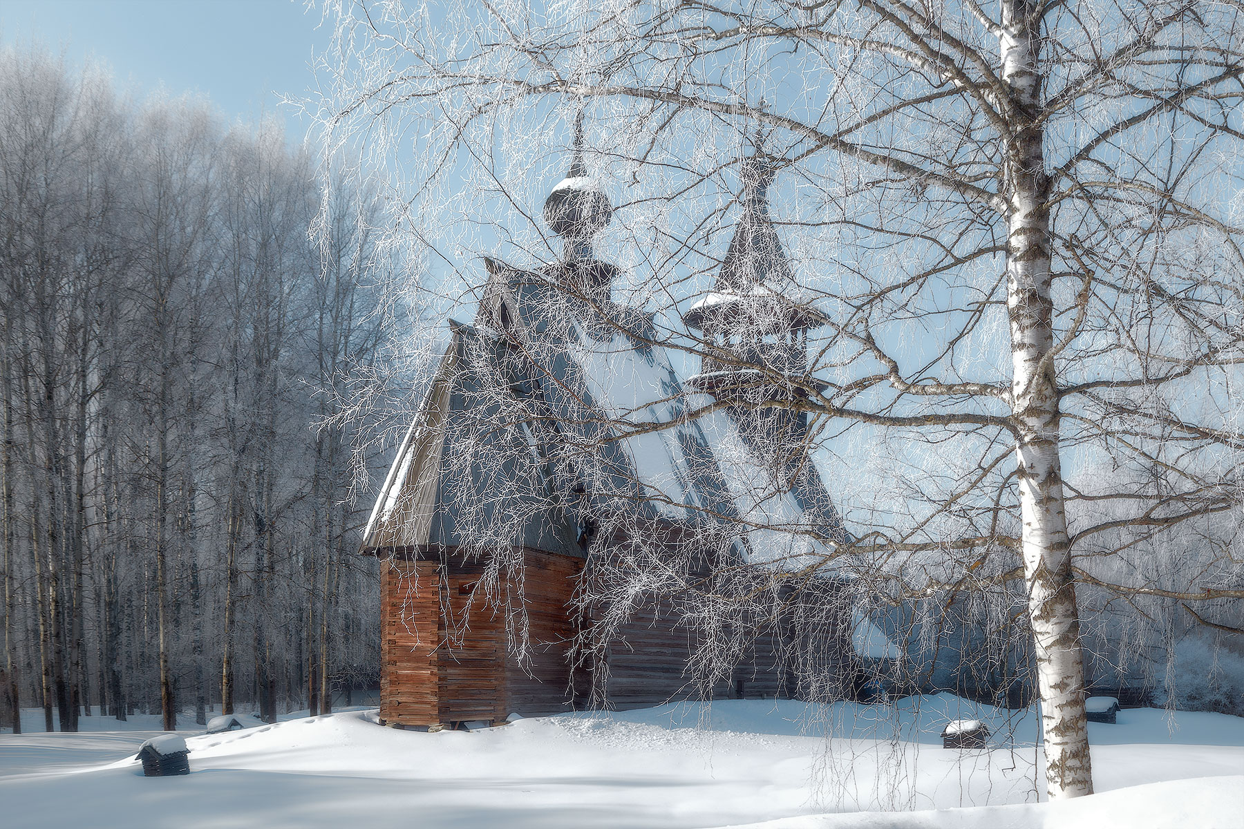 снег, церковь, зима, март, пейзаж, Макаров Роман