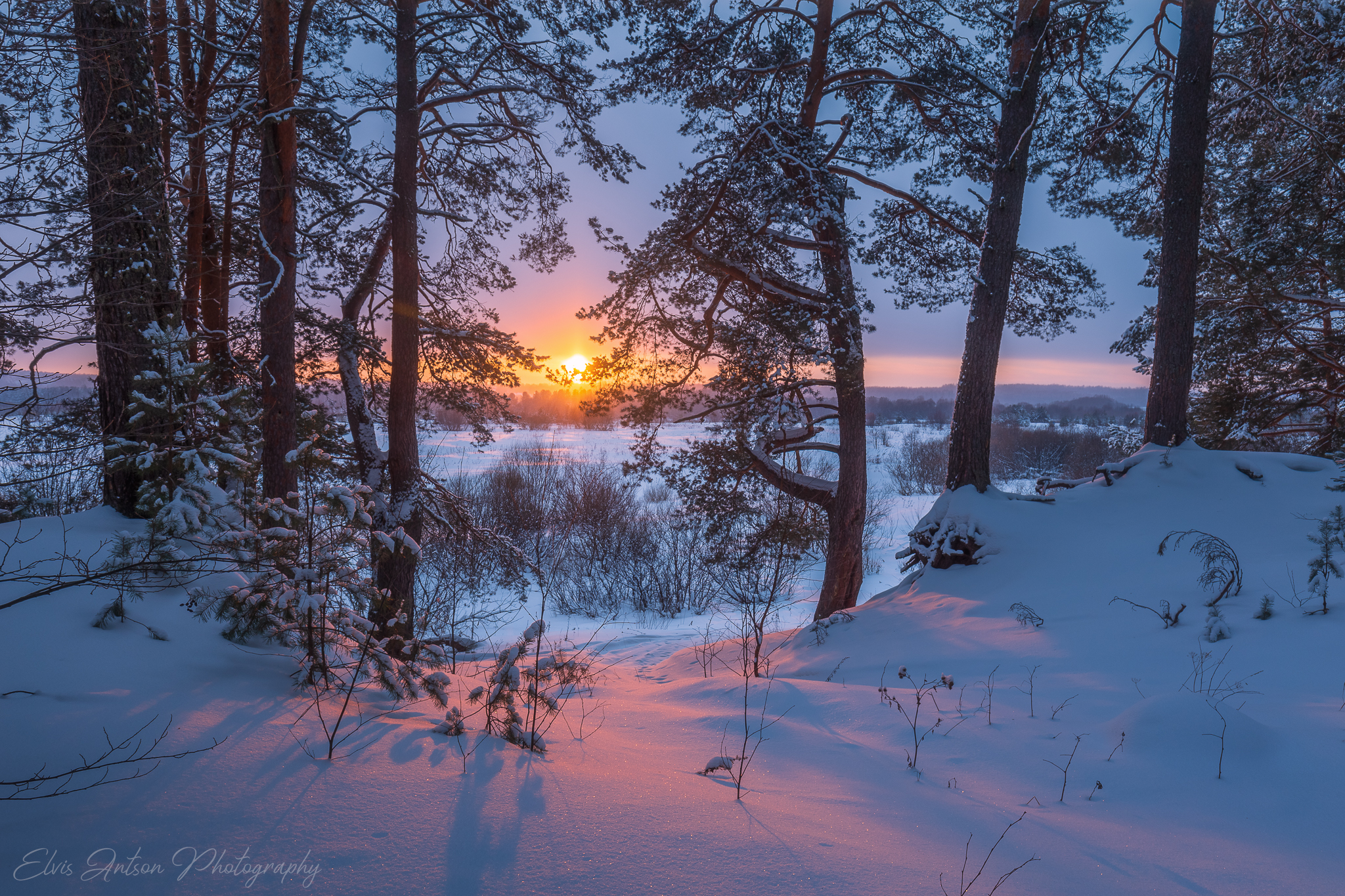 зима, пейзаж, природа, Elvis Antson