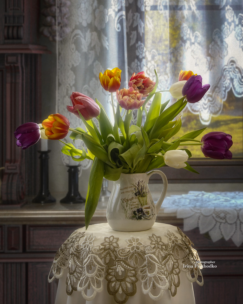 натюрморт, цветы, март, тюльпаны, интерьер, букет, Приходько Ирина