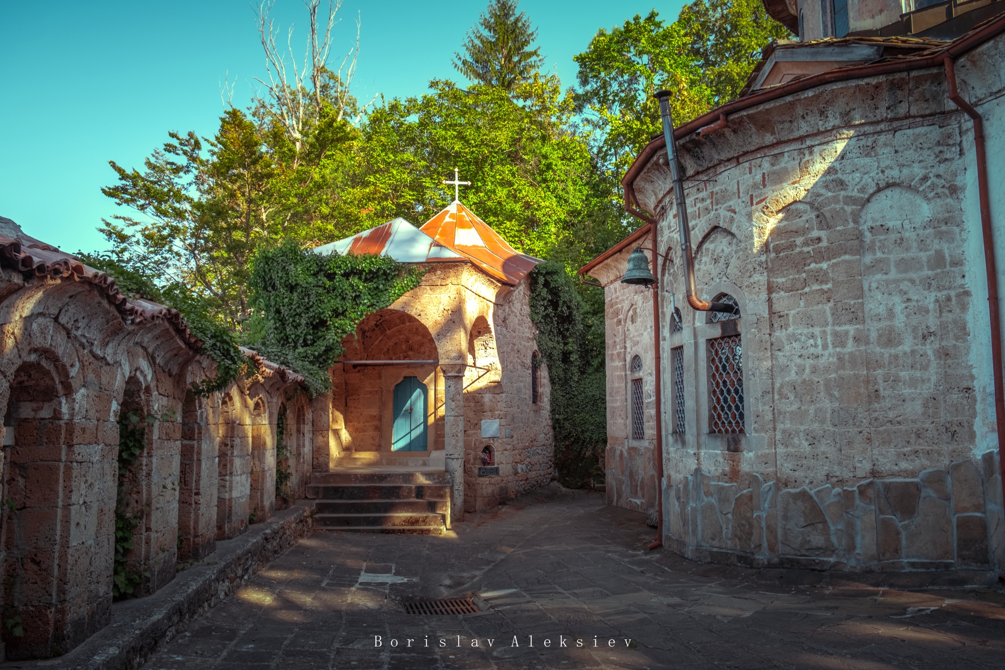 sokolski monastery,bulgaria,travel,nature,building,light,history,green,orange,blue,religion,, Алексиев Борислав