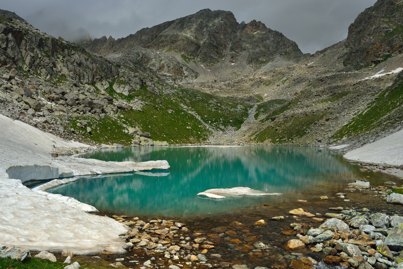 горы лето кавказ озеро, Александр Жарников