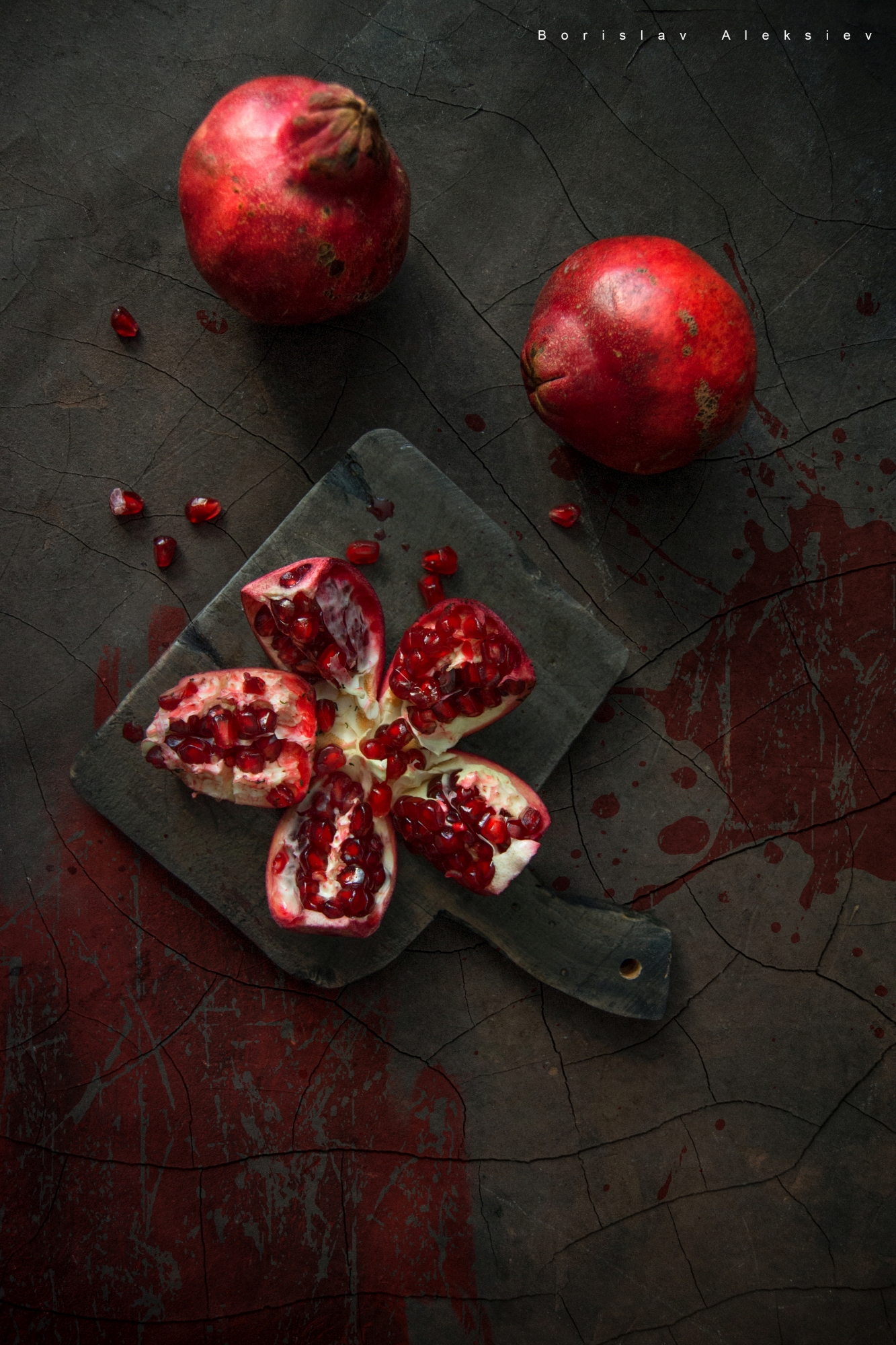 pomegranate,red,light,dark,wood,fruit,sweet,health,, Алексиев Борислав