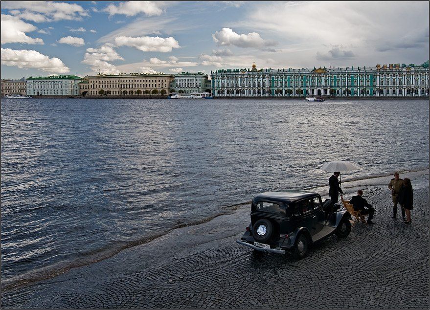 петербург, нева, стрелка, ретро, октябрь, Kirill Shapovalov