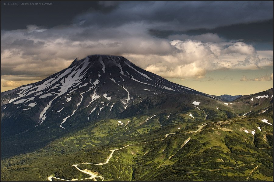 вулкан,гора,вершина,тучи,вилючинский,камчатка, Александр Лицис