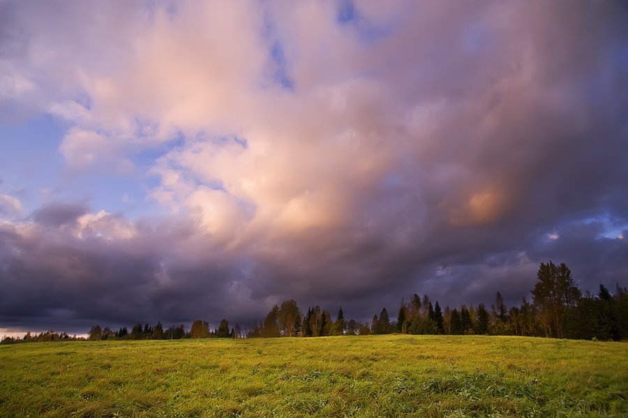 осень,природа,облака,небо,поля, Пугачёв Евгений Павлович
