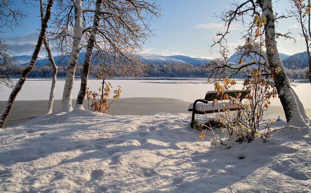 норвегия, озеро, norway,снег,зима, skurk