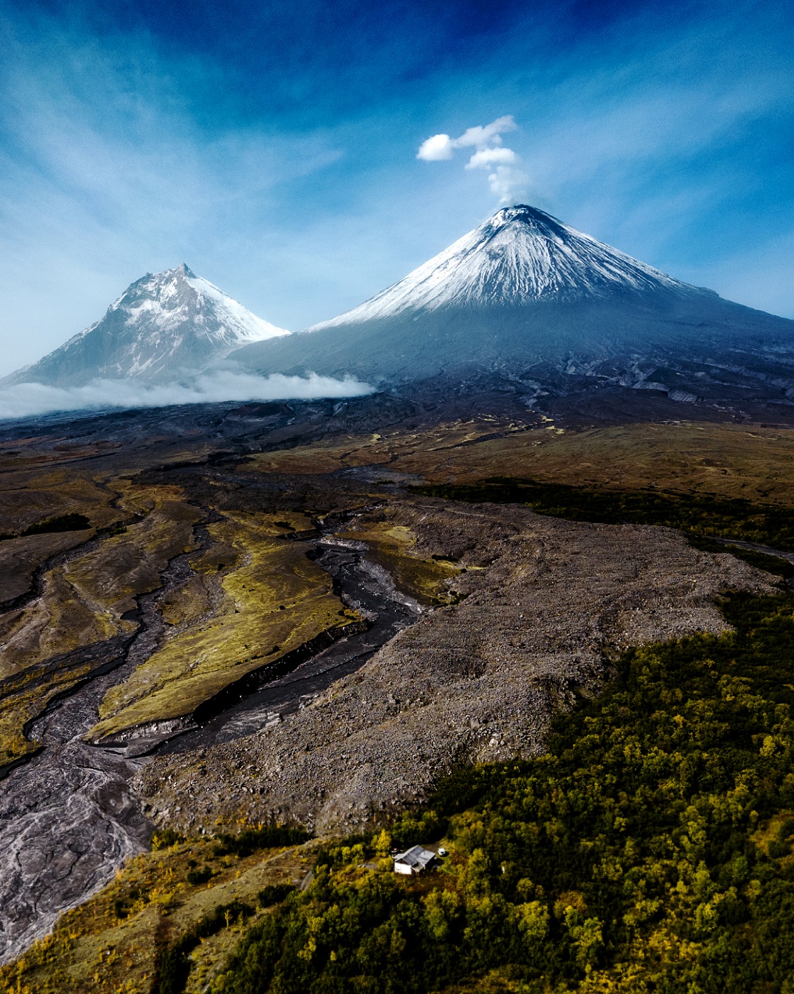 вулкан, ключевской, аэрофотосъемки, камчатка, извержение, Karasev Pavel
